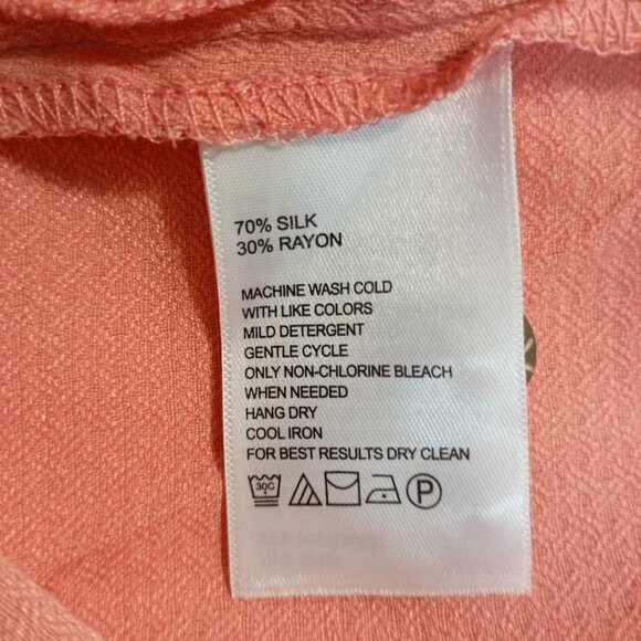 Tommy Bahama Mens Coral Silk Blend Short Sleeve Button-Up Shirt M - Picture 5 of 7